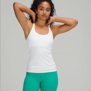 NWT!  Lululemon Ebb to Street Racerback tank, white, size 6
